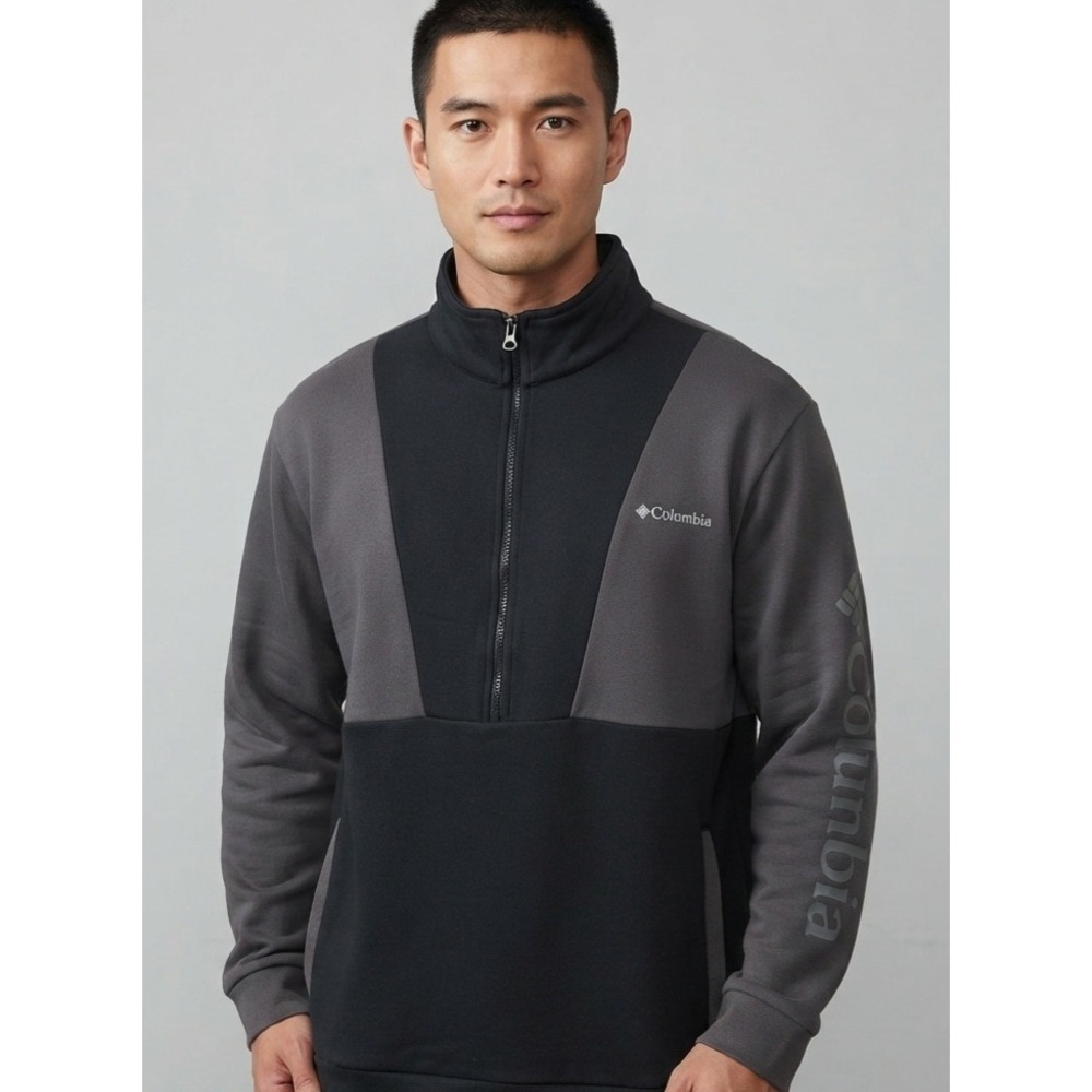 Columbia Gorpcore Colorblock Quarter Zip Fleece Pullover Sweatshirt XXL
